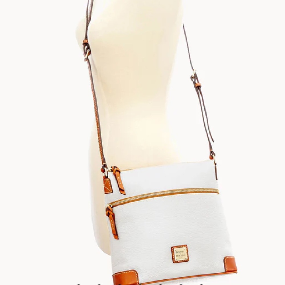 Dooney & Bourke Cream and Tan Crossbody Bag